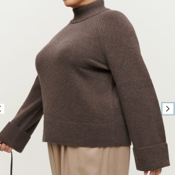 NWT Reformation 100% Cashmere Garrett Oversized Turtleneck - Picture 3 of 5